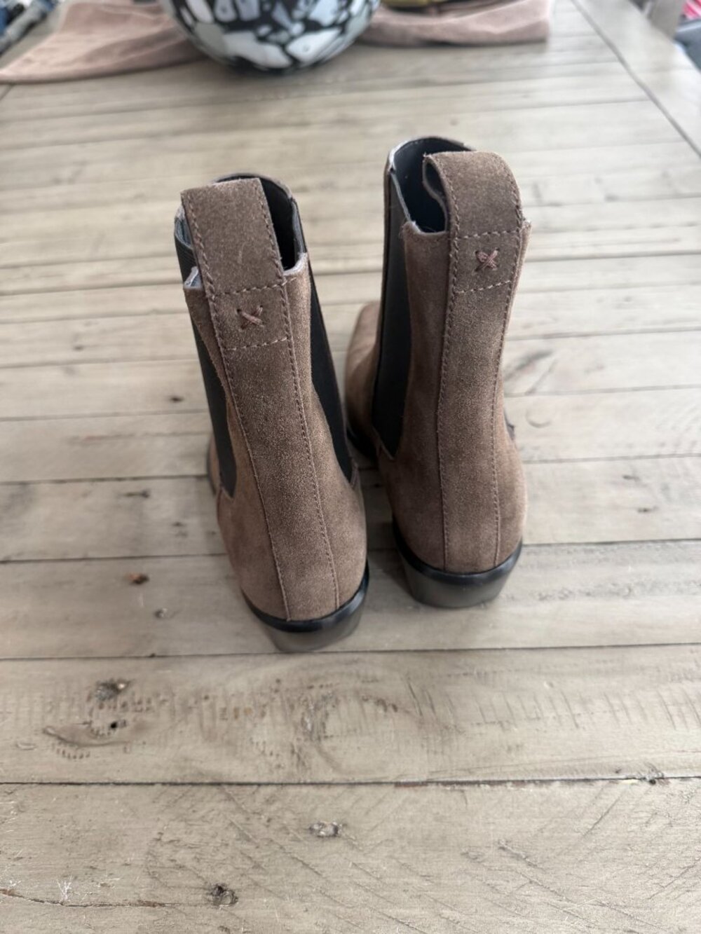 rag & bone Joni Italian Suede Chelsea Boots Brown Black 37 7 - Picture 4 of 6